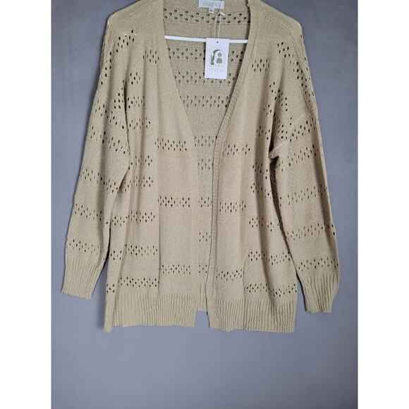 Womens Long Sleeve Cardigan Knit Crochet Shawl Lightweight Cardigan Medium - Picture 4 of 7